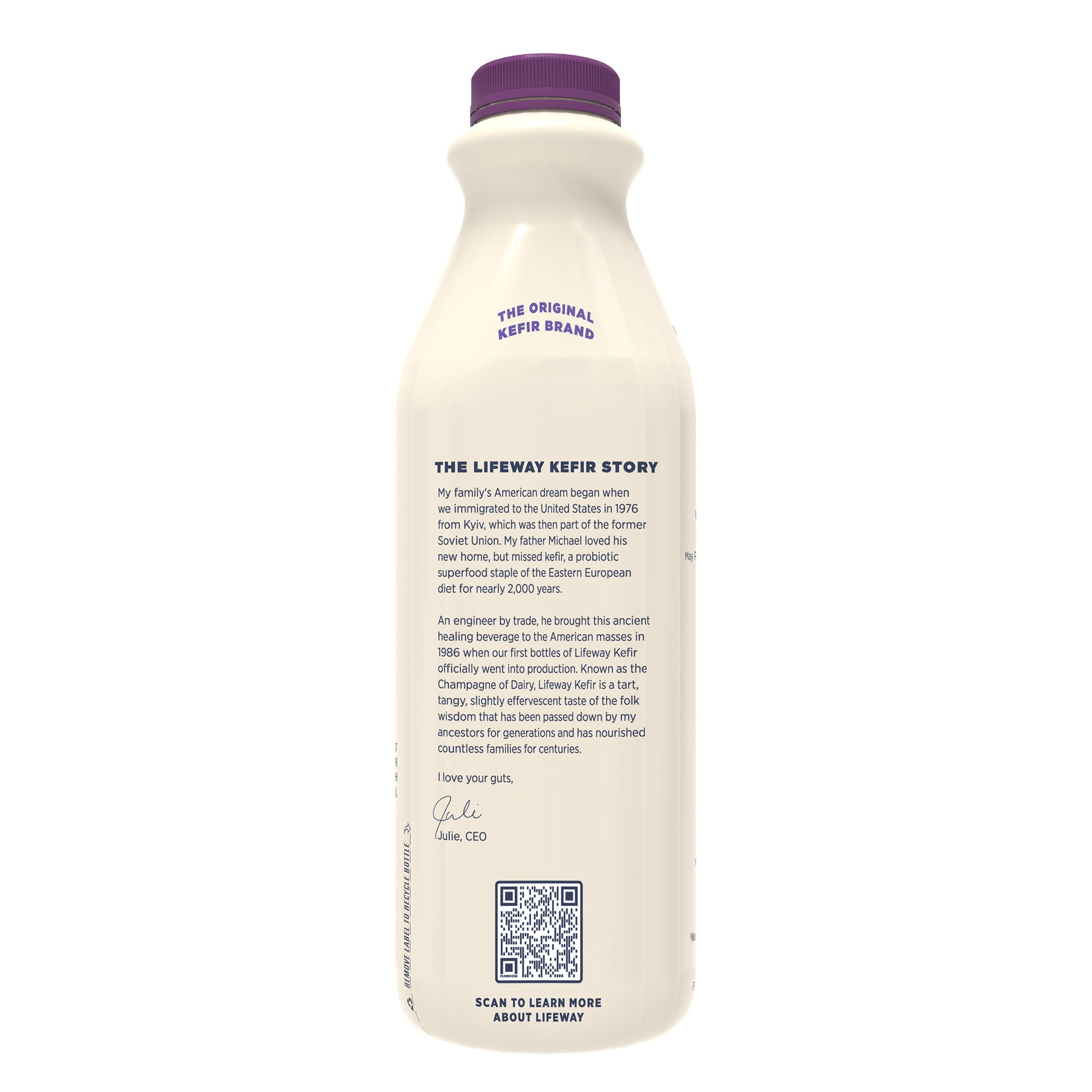 Lifeway Whole Milk Mixed Berry Kefir, 32 fl oz bottle