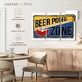 thumbnail image 4 of Elephant Stock Beer Pong Zone Wall Sign Wall Art - Horizontal Multi Panel Canvas - Living Room Wall Decor - Wall Signs Multi Panel - Black And Blue Decor - 23" x 14", 4 of 4