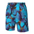 thumbnail image 4 of Logiee Blue Butterflies Print Mens Swim Trunks Quick Dry Board Shorts,Breathable Hawaii Beach Shorts Swimwear Bathing Suits-Medium, 4 of 6