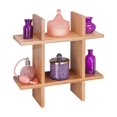 thumbnail image 1 of Honey-Can-Do Bamboo Grid Shaped Wall Shelf, 1 of 3