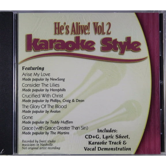 He's Alive Volume 2 Daywind Christian Karaoke Style NEW CD G 6 Songs