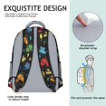 thumbnail image 5 of Game Controller Black Pattern Backpack for School, Cute School Bag with Adjustable Shoulder Straps and Padded Back, 15.3"x11"x6.7", 5 of 5