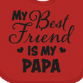thumbnail image 4 of Inktastic My Best Friend is My Papa with Hearts Boys or Girls Baby Bib, 4 of 4