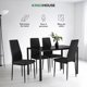 thumbnail image 3 of Kingshouse | Set De Comedor 4 Sillas Y Mesa De Vidrio – Lexus – Estructura De Metal – 4 Personas – Diseño Moderno – Negro, 3 of 10