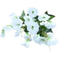 thumbnail image 2 of 1Pc Artificial Petunia Flower Bouquet,Silk Fake Morning Glory Hanging Flowers,Outdoor Flowers,Artificial Outdoor Flowers,Simulation Plants for Home Decoration Garden Wall Arrangement,White,13.78", 2 of 8