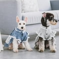 Touchdog I love Poochi Classical Fashion Plaid Dog Dress- Large/Blue ...