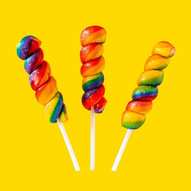 Hilco Twist-a-Rific Tutti Frutti Flavored Rainbow Twist Lollipops