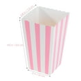 thumbnail image 4 of CIMAXIC birthday NUOLUX 24pcs Popcorn Boxes Rugby Stripe Pattern Decorative Dinnerware for Birthday Parties / Baby Showers / Graduations (Pink),4.72"X2.76"X0.08", 4 of 4