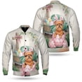 thumbnail image 3 of Easter Egg Brussels Griffon Bunny Ear Welcome Spring Truck All Over Print 3D Baseball Jacket Griff Dog Lover Bomber Jacket Softball - 12002, 3 of 6