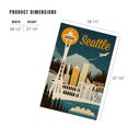thumbnail image 2 of Lantern Press 1000 Piece Jigsaw Puzzle, Seattle, Washington, Retro Skyline, 2 of 5