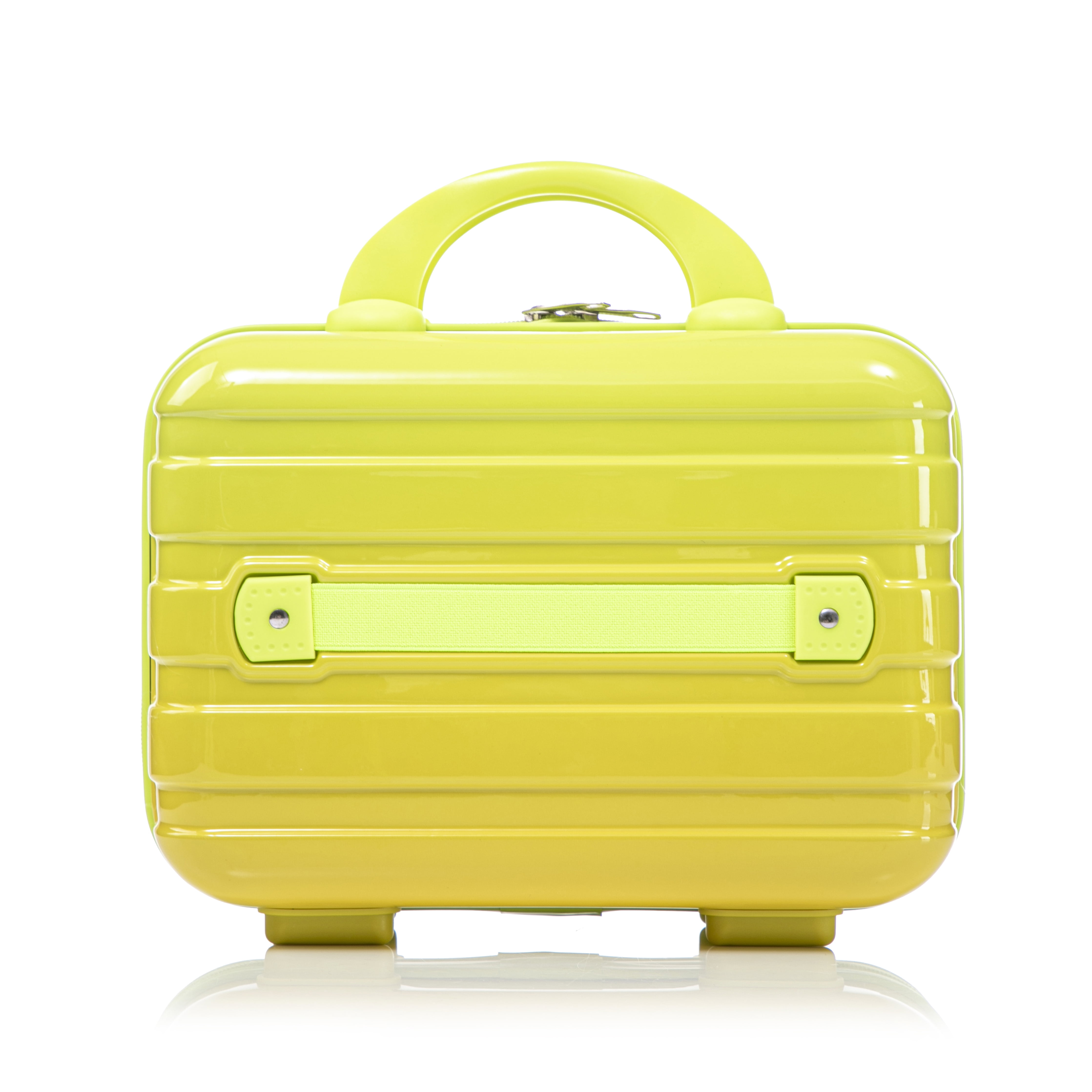 HomePerch 20"/14" Carry On Luggage Set, Lightweight PC Hard Shell Spinner Suitcase with TSA Combination Lock, 2-Piece Travel Case, Gradient Yellow & Green