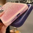 thumbnail image 5 of Compatible with iPhone Case,Cute Luxury Gradient Glitter Bling Sparkly Silicone Clear [ Drop&Camera Lens Protection] Shockproof Cover Phone Case (Blue,iPhone 15), 5 of 5