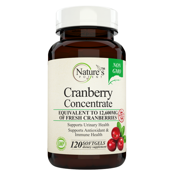 Nature's Potent Cranberry Pills, NonGMO Supplement Equivalent to 12