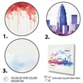 thumbnail image 3 of Designart "modern Sacramento City Skyline" Abstract Floater Framed Wall Decor, 3 of 7