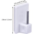 thumbnail image 4 of Self-Adhesive Curtain Hooks For Net Curtain Rods, 20 Pack, White, 4 of 8