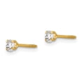thumbnail image 5 of Auriga Fine Jewelry 14K Yellow Gold 3mm Spinel Stud Earrings for Women, 5 of 6