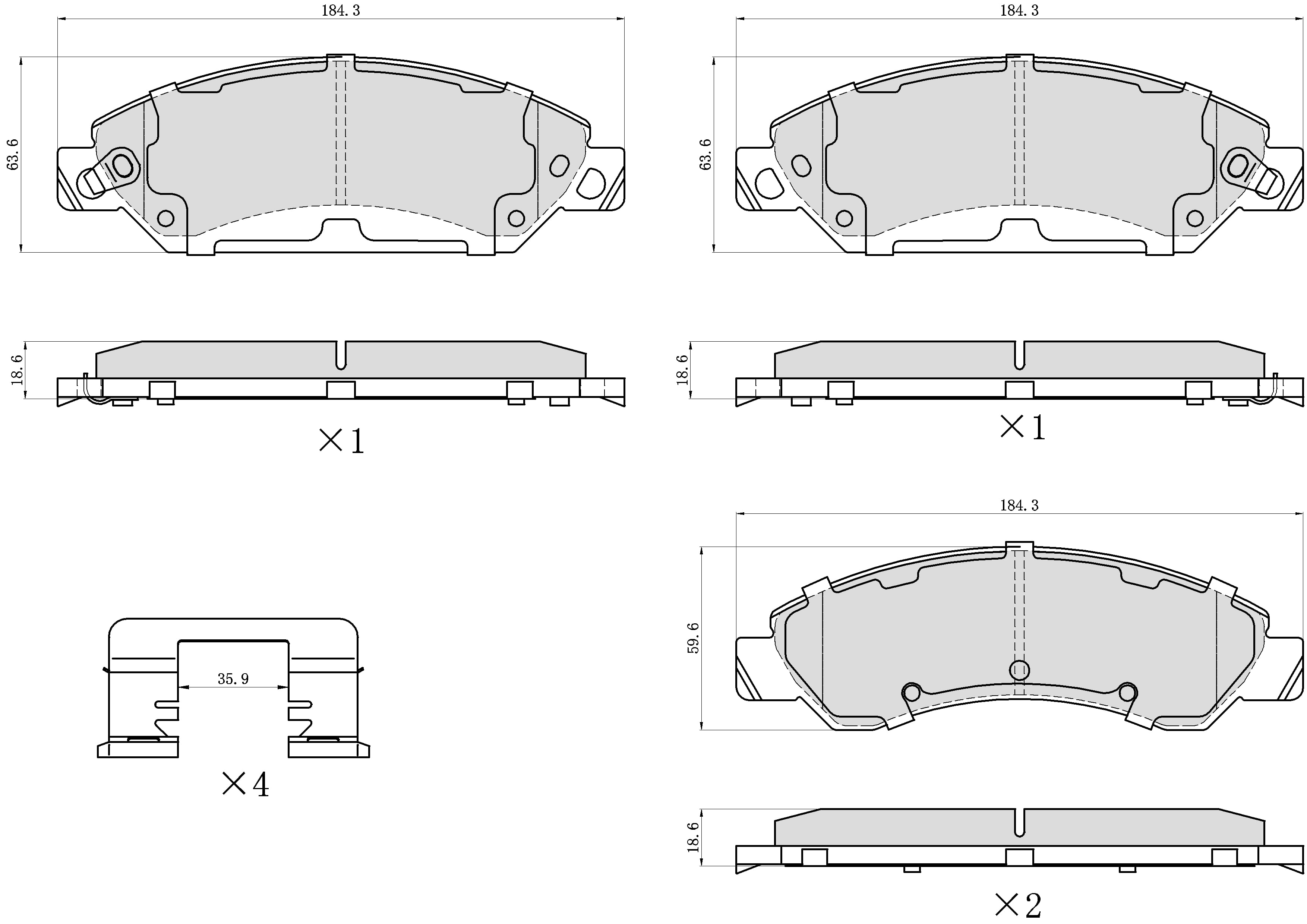Winstop Brake Pad Set, Front WS.1092.0.C, Chevrolet Tahoe 2007