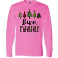 thumbnail image 3 of Inktastic Buon Natale Festive Christmas Trees Long Sleeve T-Shirt, 3 of 5