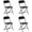 Black, variant on TentandTable Heavy Duty Poly Plastic Stackable Folding Chairs | Blue | for Event, Banquet, and Wedding| 700-Pound Capacity | 4 Pack