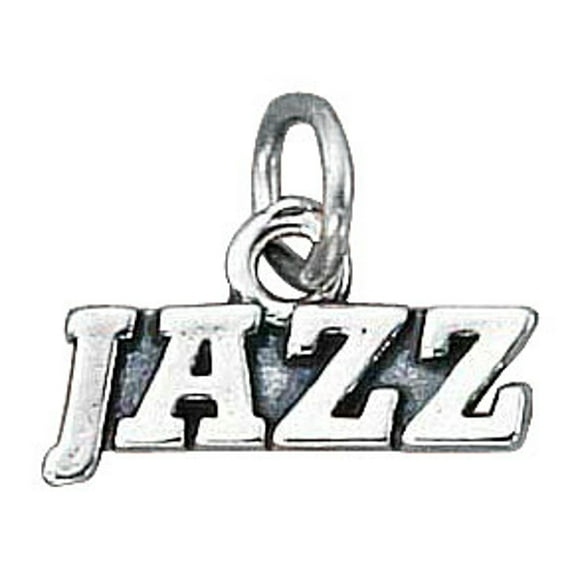 Sterling Silver 16" .8mm Box Chain JAZZ Music Pendant Necklace