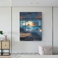 thumbnail image 6 of Susaid Ocean View Bedroom Pattern Vertical Canvas Wall Decor 12x16in - Waterproof with Wood Frame & Damage-Free Hanging Kit, 6 of 8