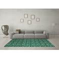 thumbnail image 3 of Ahgly Company Indoor Rectangle Abstract Turquoise Blue Modern Area Rugs, 7' x 10', 3 of 4