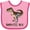 Pink and Fuchsia, variant on Inktastic Limb Loss Awareness Amputee Rex with Prosthetic Leg Boys or Girls Baby Bib