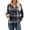 45#Royal Blue, variant on Flannel Shirt Women Plaid Long Sleeve Button Down Henley Shirts Dressy Casual Fall Ladies Tops and Blouses Light pink 2XL