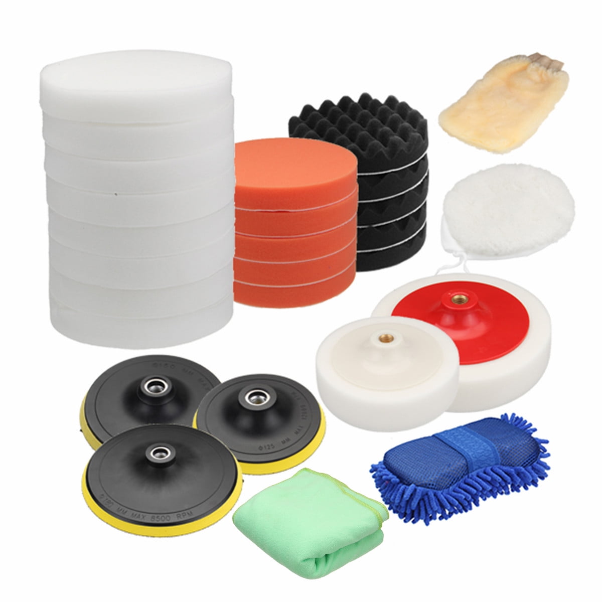 4+1 Polishing Buffing Clean Kits For Car Polishing Clean Polish Buffing 7/" 180mm
