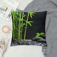 thumbnail image 2 of Orinice Bamboo Graphic Decorative Cushion Throw Pillow Cover for Home Couch Living Room Bed Sofa, Square, 1PC 12x12in, 2 of 5