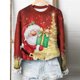 thumbnail image 2 of Moda Mujer Casual Navidad Impreso Manga larga O-cuello Sudadera Tops Blusa Pompotops gfhjh10615, 2 of 3
