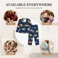 thumbnail image 7 of Fotbe Planets and Stars Pattern Long Sleeve Pajama Set for Women,Sleepwear Set,2-piece Loungewear Set,Soft PJs Comfy Nightwear with Pockets -X-Large, 7 of 7
