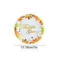 thumbnail image 3 of LSLJS Thanksgiving Round Paper Plates Disposable Autumns Party Decorations Maple Leaf Pumpkin Print Tableware for Thanksgiving Holiday Decorations Thanksgiving Decorations, 3 of 6