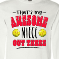 thumbnail image 4 of Inktastic That's My Awesome Niece Out There with Softballs Long Sleeve T-Shirt, 4 of 5