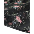 thumbnail image 5 of Vestido De Gasa Con Cuello En V Y Manga Con Volantes Florales Para Mujer Negro Floral XL, 5 of 5