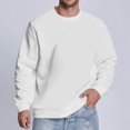 thumbnail image 2 of TSADFHJI Sweat à Capuche Homme Décontracté Uni Manches Longues Col Rond Mode Sweat-Shirt Sans Capuche TTTG Blanc, 2 of 4