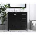 thumbnail image 2 of 36 inch Single Bathroom Vanity in Black with Backsplash, 2 of 8