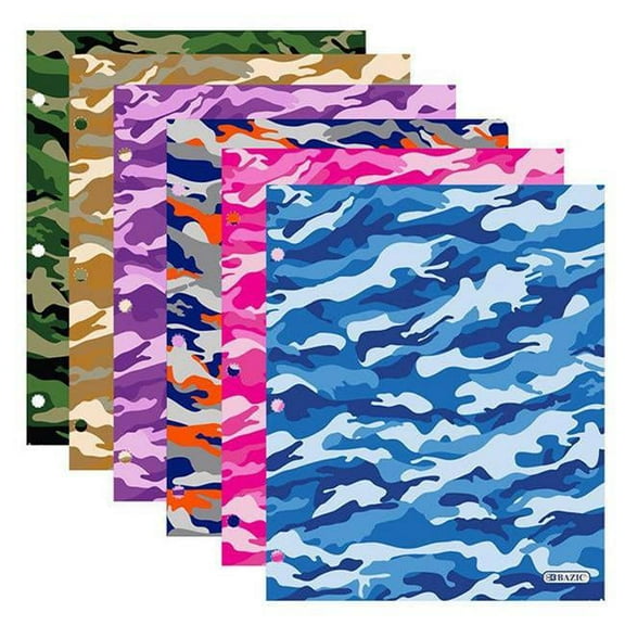Bazic Products 2170-48 2 Pockets Camouflage Portfolios - Pack of 48
