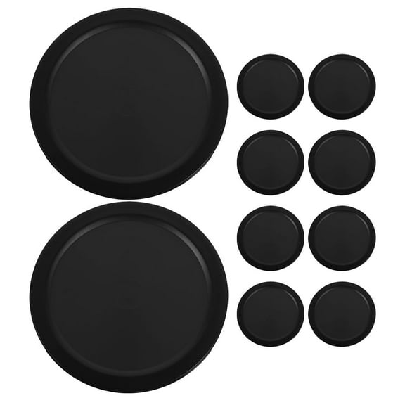 LIFKOME 10 Pcs Puck Block Ice Hockey 6.50X6.50X0.40CM Black