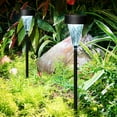thumbnail image 6 of 2 Packs Solar Lights Outdoor Waterproof 4Pack LED Solar Powered Garden Lights for Patio Yard Pathway IP65 Waterproof Auto On/Off Cool White Energy Saving Landscape Lighting, 6 of 8