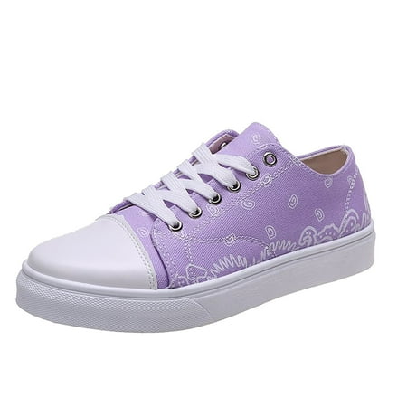 

Canvas Round Head Lace Up One Foot Flat Casual Shoes Women s Shoes