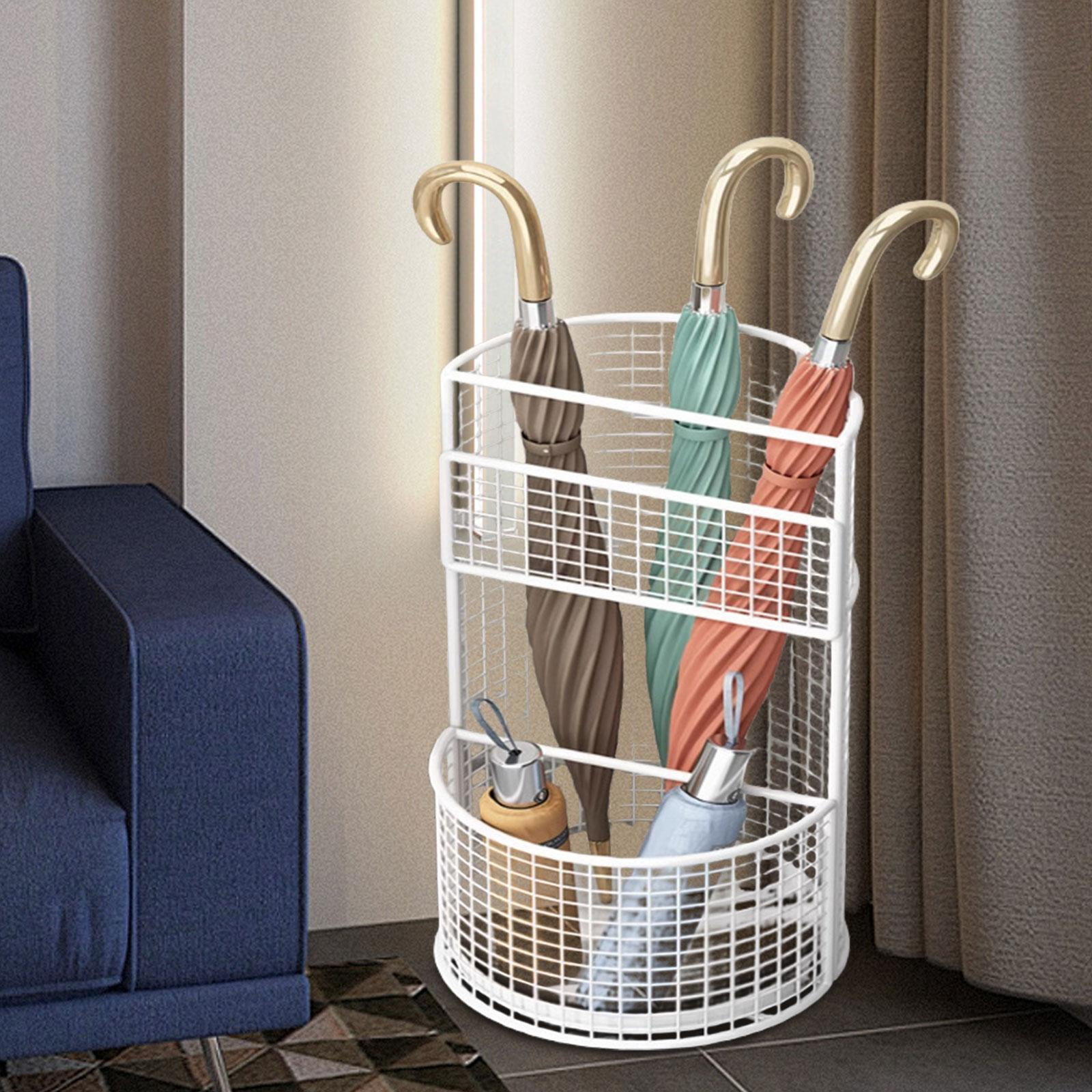 oshhni Home Umbrella Stand Umbrella Holder for Entryway for Office Indoor Household White
