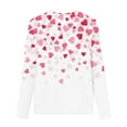 thumbnail image 5 of Tao Tao Valentines Day Shirts For Toddle Boys Girls Long Sleeve Crewneck Heart Graphic Sweatshirts Loose Fit Blouses Cute Fashion Casual Bottoming Shirt Pullover White 160, 5 of 5