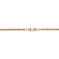 thumbnail image 4 of 14k Yellow Gold 2mm Solid Diamond Cut Rope Chain w/ Lobster Clasp 28", 4 of 5