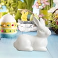 thumbnail image 5 of Lunxisen 1 Pcs Easter Ceramic Home Decor Cute White Desktop Decorations for Living Room Bedroom Spring Holiday Gift, 5 of 8