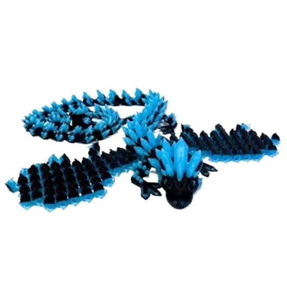 1PC cute movable crystal dragon with strong movable wings 3D printed