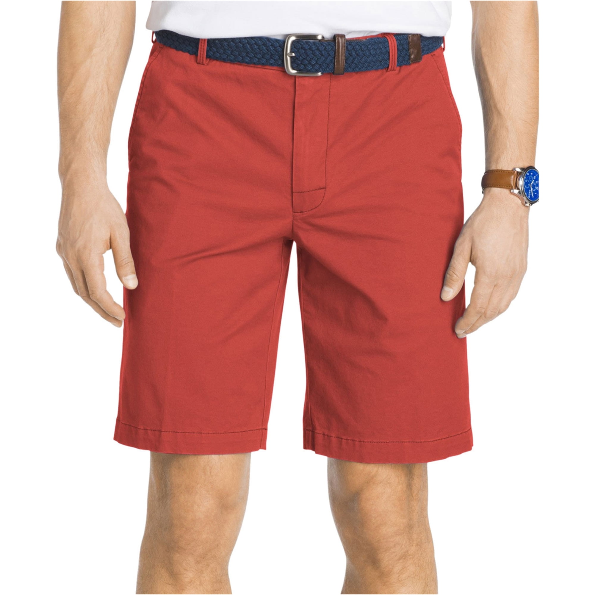 IZOD Mens Stretch Casual Chino Shorts, Red, 30 - Walmart.com
