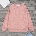 thumbnail image 2 of Mens Sweatshirts Casual Tie Dye Print Crewneck Long Sleeve Tops Stylish Pullover Fall Winter Comfortable Hoodless Loose Mens Sweatshirt Pink M, 2 of 4