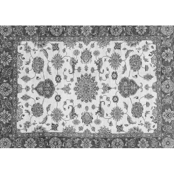 Ahgly Company Indoor Rectangle Oriental Gray Traditional Area Rugs, 2' x 5'