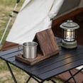 thumbnail image 4 of Wooden Triangle Book Holder Stand with Coffee Cup Holder, Personalized Book Rest & Bedside Organizer, Ideal Valentine’s Day Gift for Book Lovers, 4 of 8